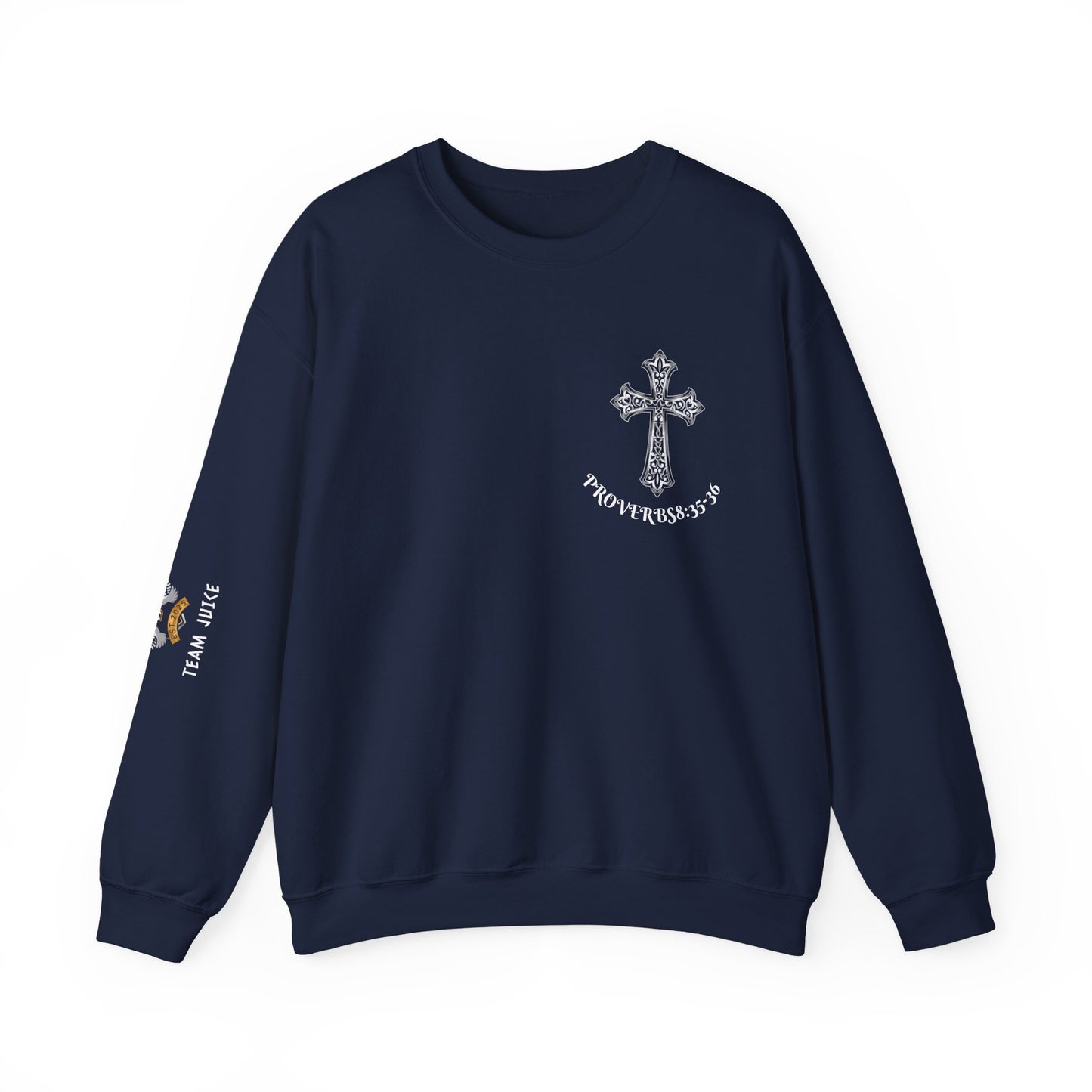Proverbs 3:5-6 X Team Juice Crewneck